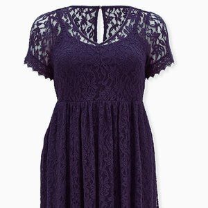 TORRID PURPLE LACE SKATER DRESS